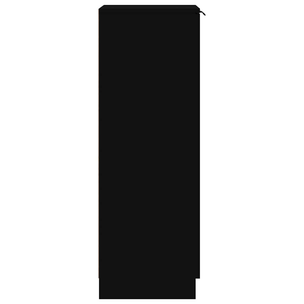 Schuhschrank Schwarz 30x35x100 cm Holzwerkstoff