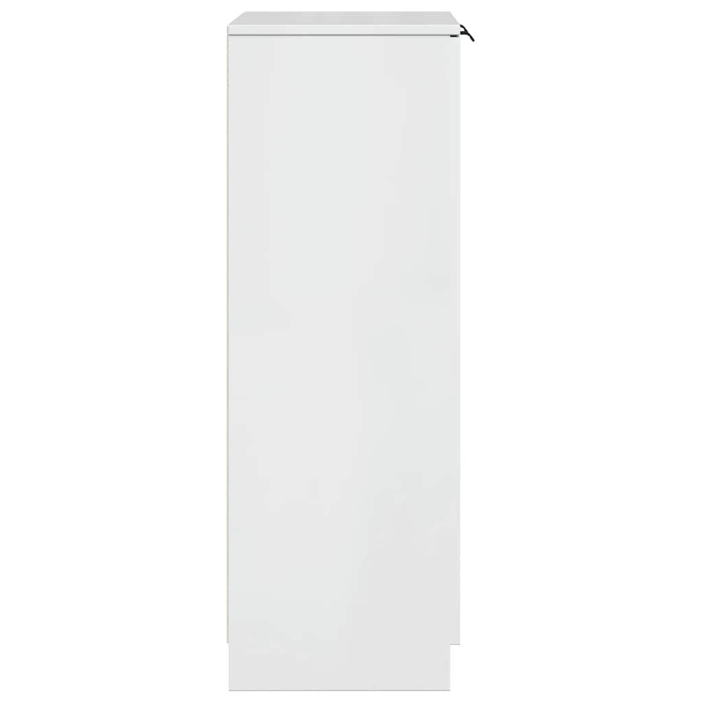 Schuhschrank Hochglanz-Weiß 59x35x100,5 cm Holzwerkstoff