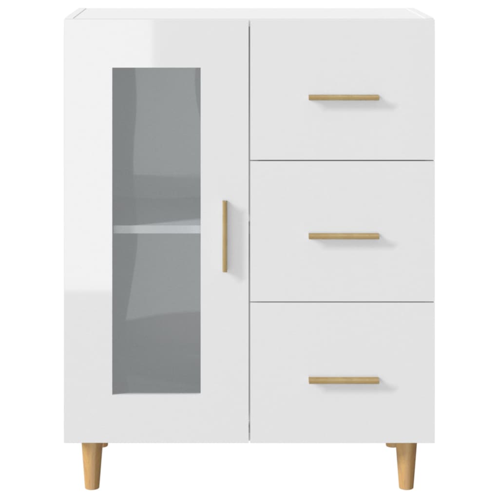 Sideboard Hochglanz-Weiß 69,5x34x90 cm Holzwerkstoff