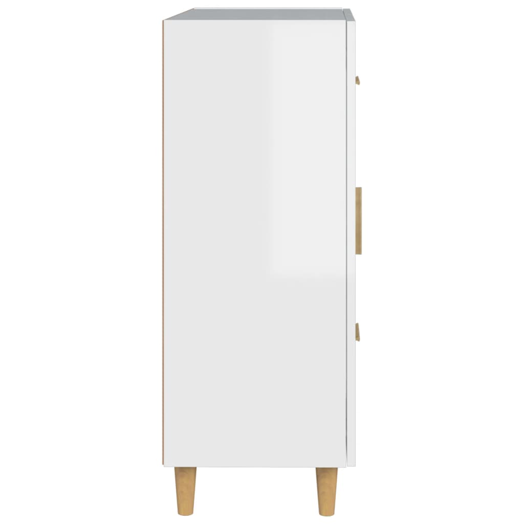 Sideboard Hochglanz-Weiß 69,5x34x90 cm Holzwerkstoff