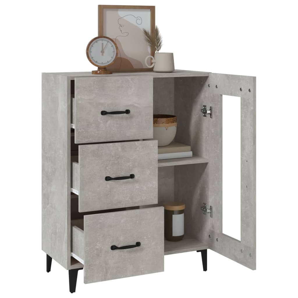 Sideboard Betongrau 69,5x34x90 cm Holzwerkstoff