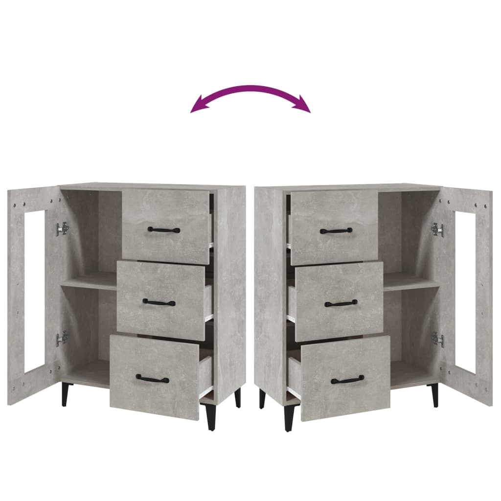 Sideboard Betongrau 69,5x34x90 cm Holzwerkstoff
