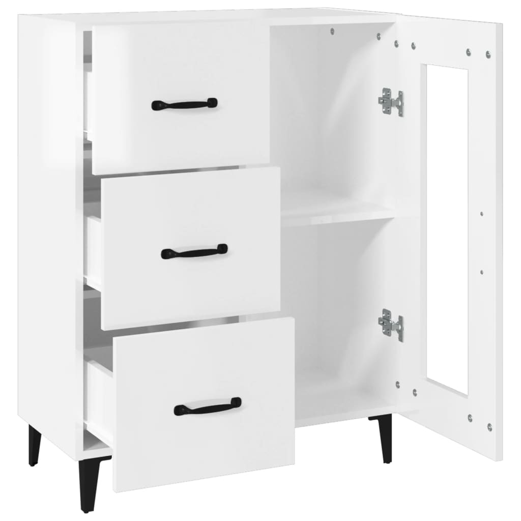 Sideboard Hochglanz-Weiß 69,5x34x90 cm Holzwerkstoff