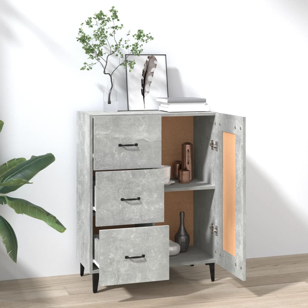 Sideboard Betongrau 69,5x34x90 cm Holzwerkstoff