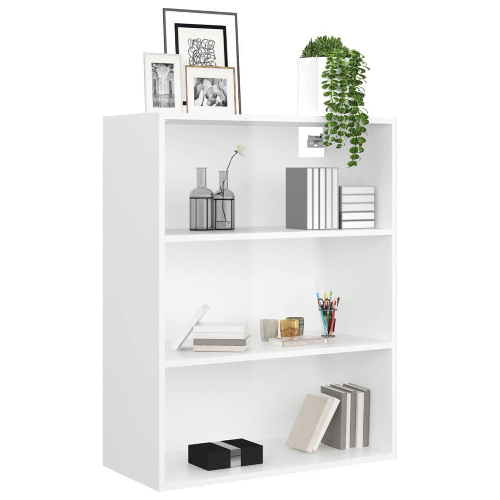 Hängeschrank Hochglanz-Weiß 69,5x32,5x90 cm