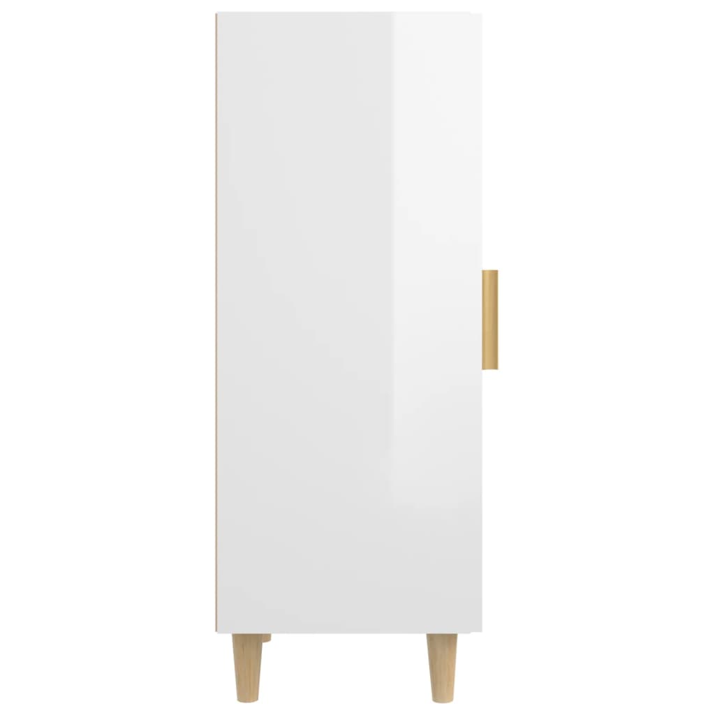 Sideboard Hochglanz-Weiß 34,5x34x90 cm Holzwerkstoff