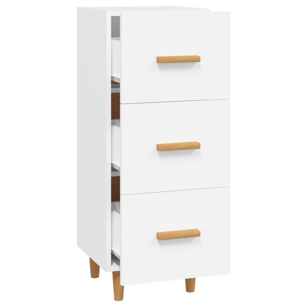 Sideboard Weiß 34,5x34x90 cm Holzwerkstoff