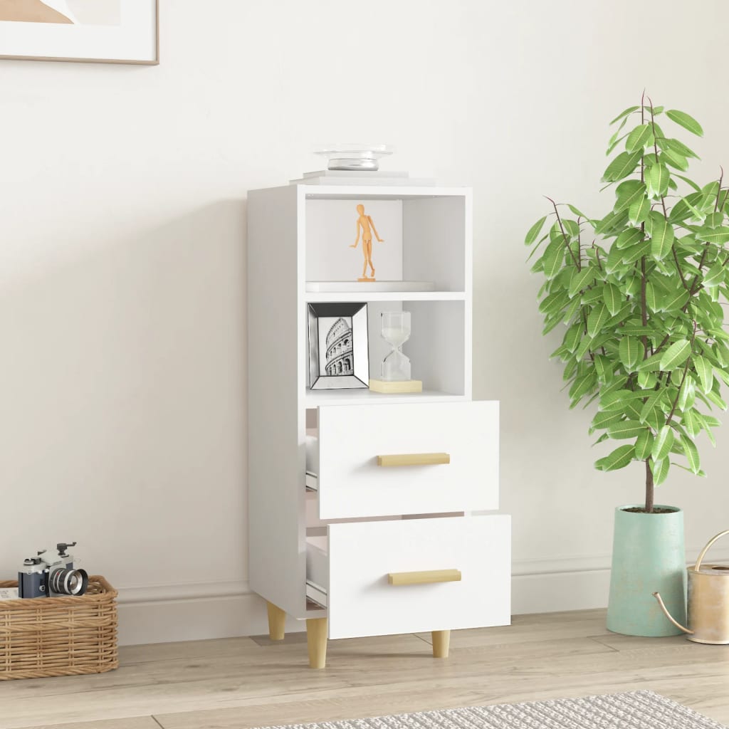 Sideboard Weiß 34,5x34x90 cm Holzwerkstoff