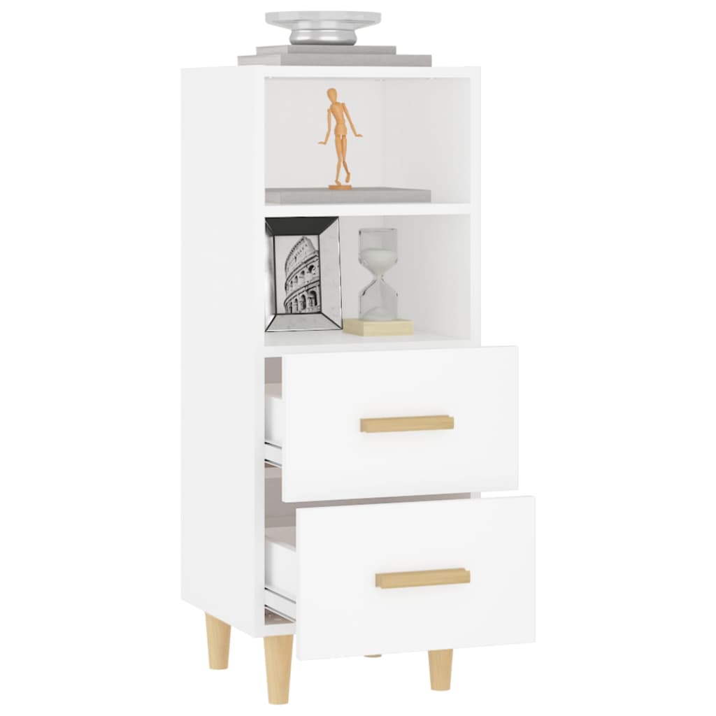 Sideboard Weiß 34,5x34x90 cm Holzwerkstoff