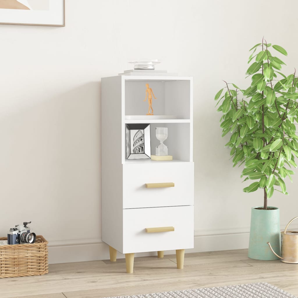Sideboard Weiß 34,5x34x90 cm Holzwerkstoff