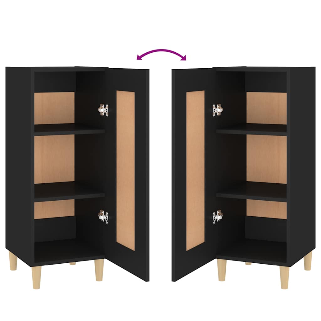 Sideboard Schwarz 34,5x34x90 cm Holzwerkstoff