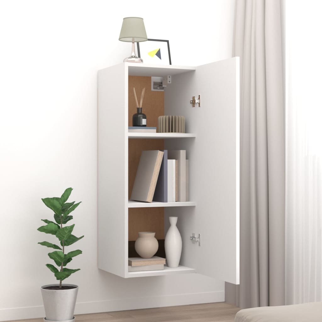 Hängeschrank Weiß 34,5x34x90 cm Holzwerkstoff