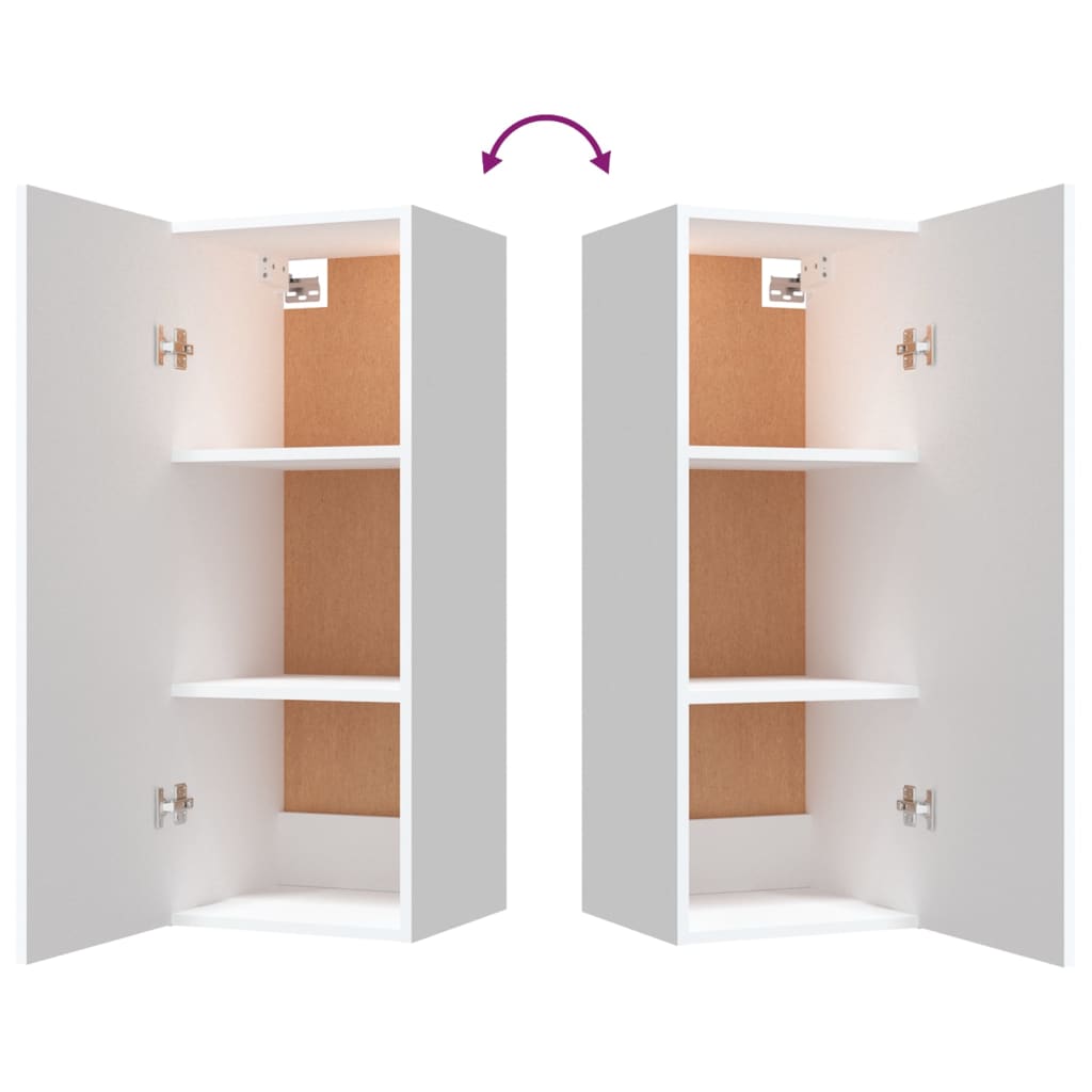 Hängeschrank Weiß 34,5x34x90 cm Holzwerkstoff