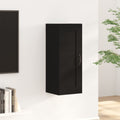 Hängeschrank Schwarz 35x34x90 cm Holzwerkstoff