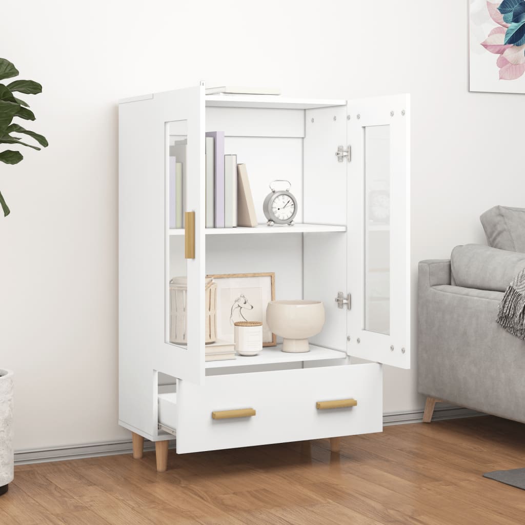 Highboard Weiß 70x31x115 cm Holzwerkstoff