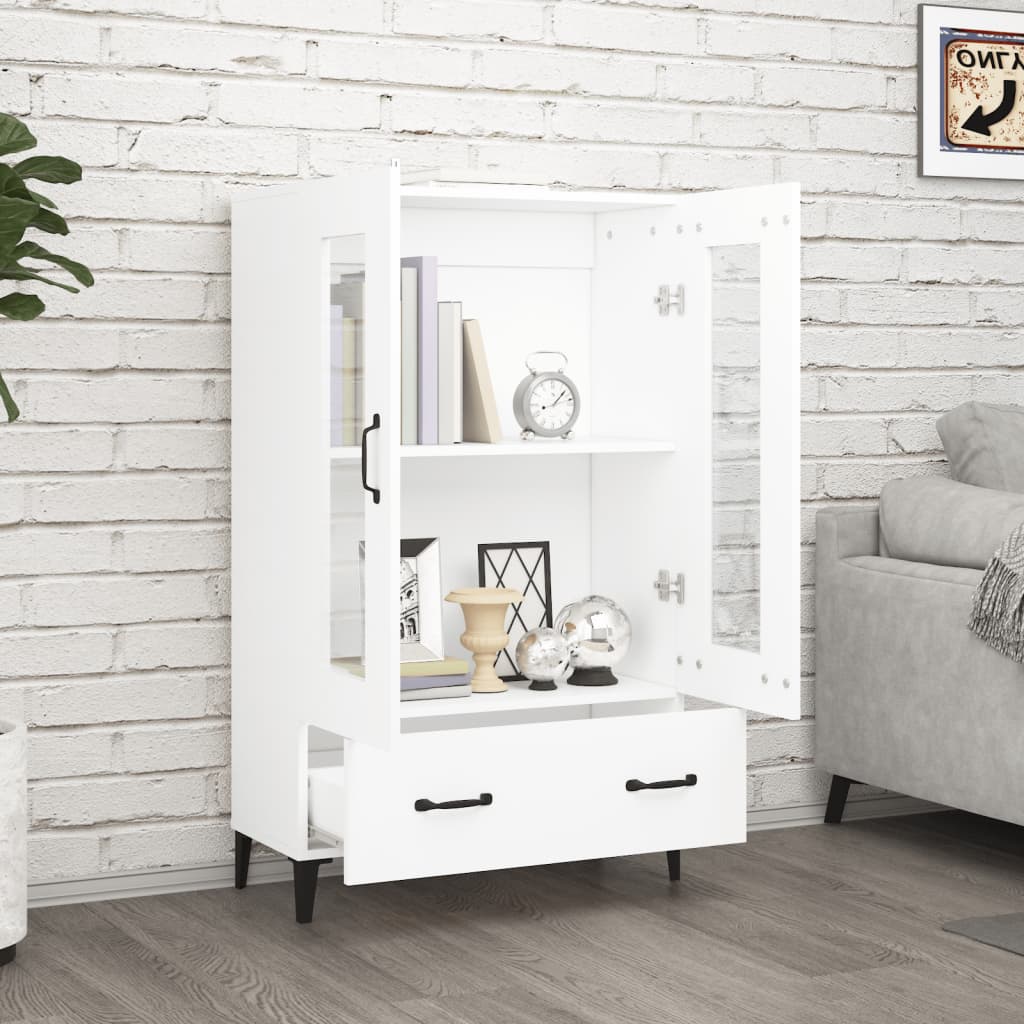 Highboard Weiß 70x31x115 cm Holzwerkstoff