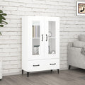 Highboard Weiß 70x31x115 cm Holzwerkstoff