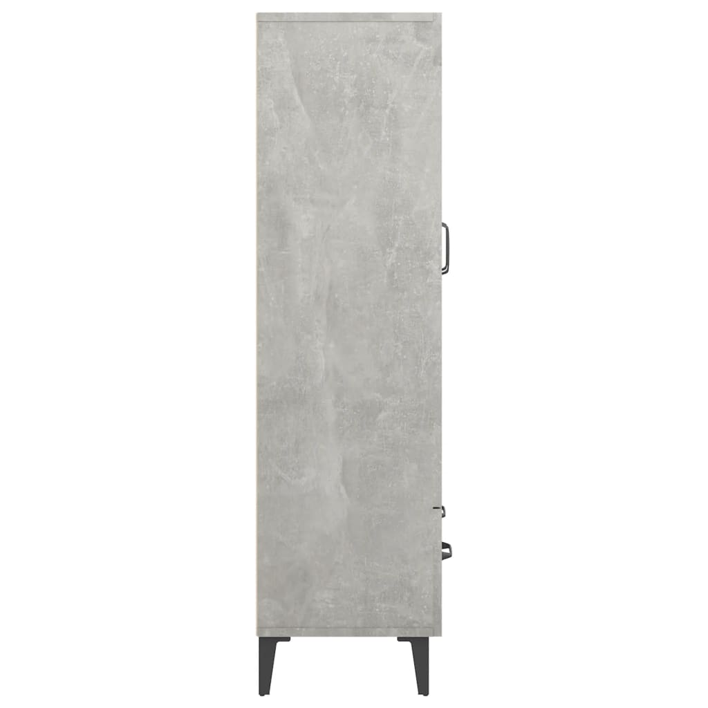 Highboard Betongrau 70x31x115 cm Holzwerkstoff