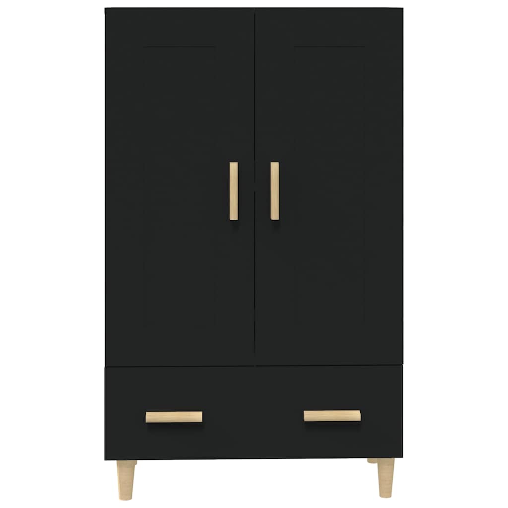 Highboard Schwarz 70x31x115 cm Holzwerkstoff