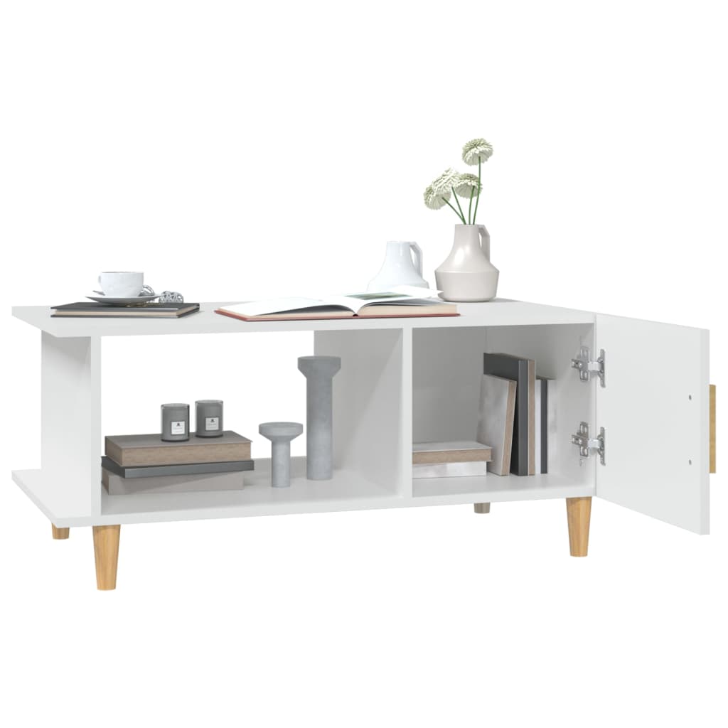Couchtisch Weiß 90x50x40 cm Holzwerkstoff