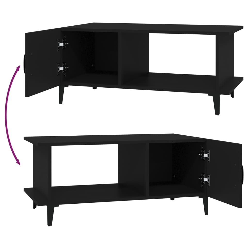 Couchtisch Schwarz 90x50x40 cm Holzwerkstoff