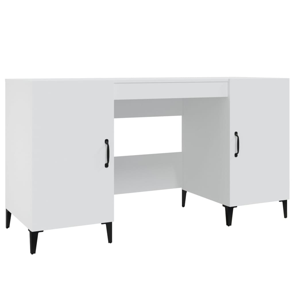 Schreibtisch Weiß 140x50x75 cm Holzwerkstoff