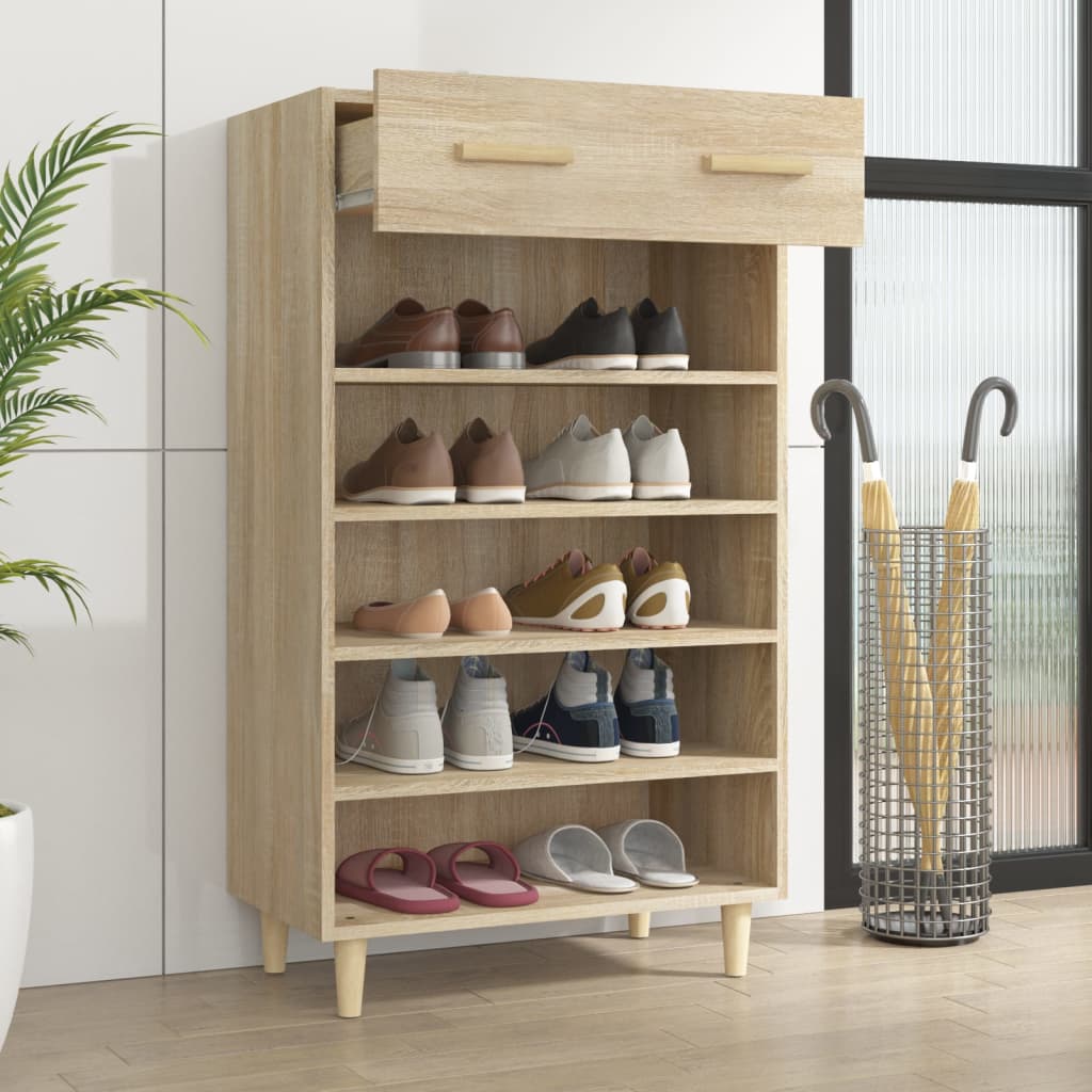 Schuhschrank Sonoma-Eiche 60x35x105 cm Holzwerkstoff