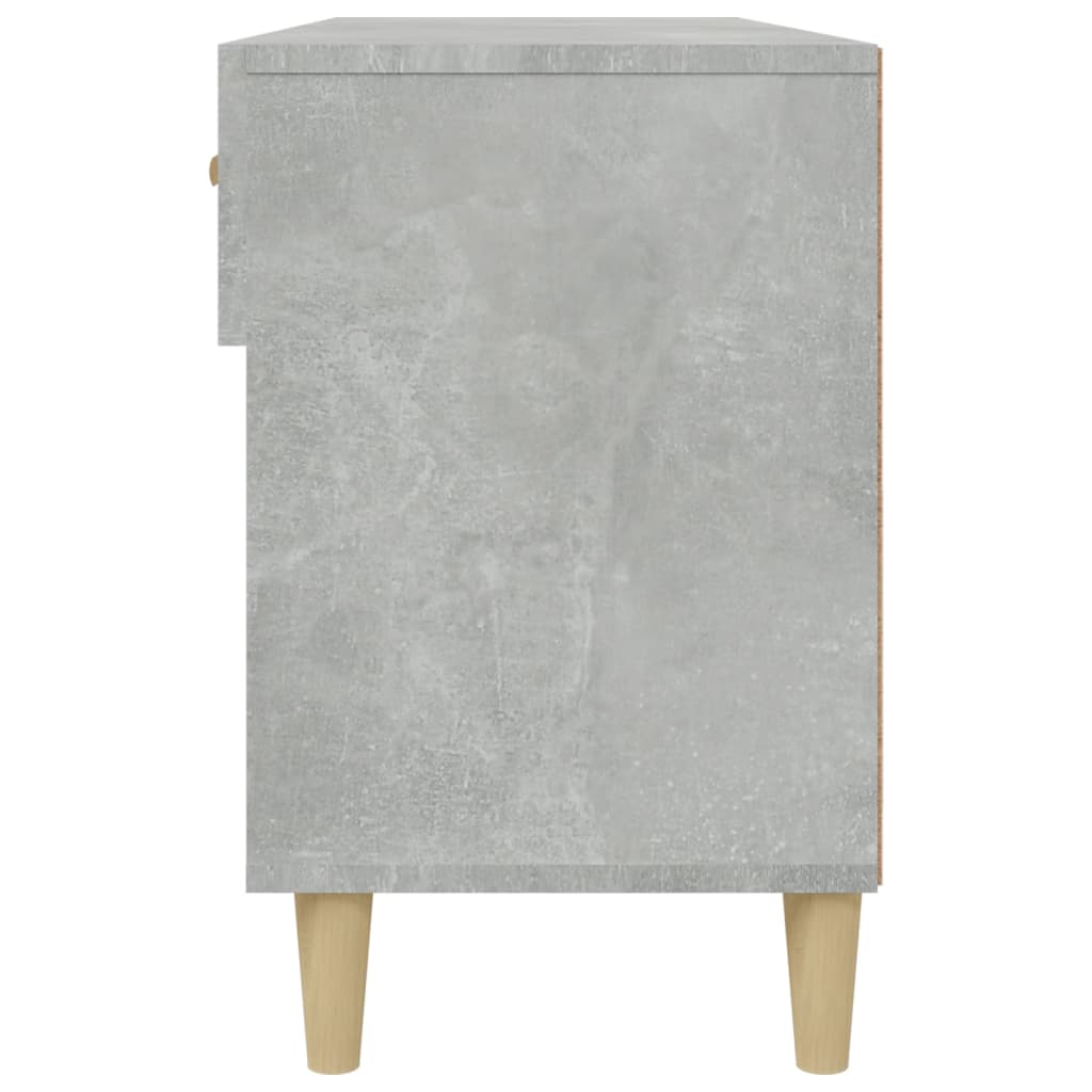 Schuhschrank Betongrau 102x35x55 cm Holzwerkstoff