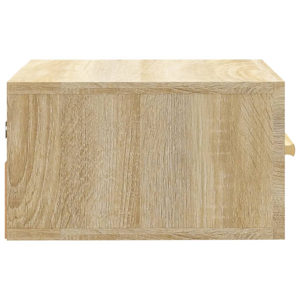 Wand-Nachttische 2 Stk. Sonoma-Eiche 35x35x20 cm
