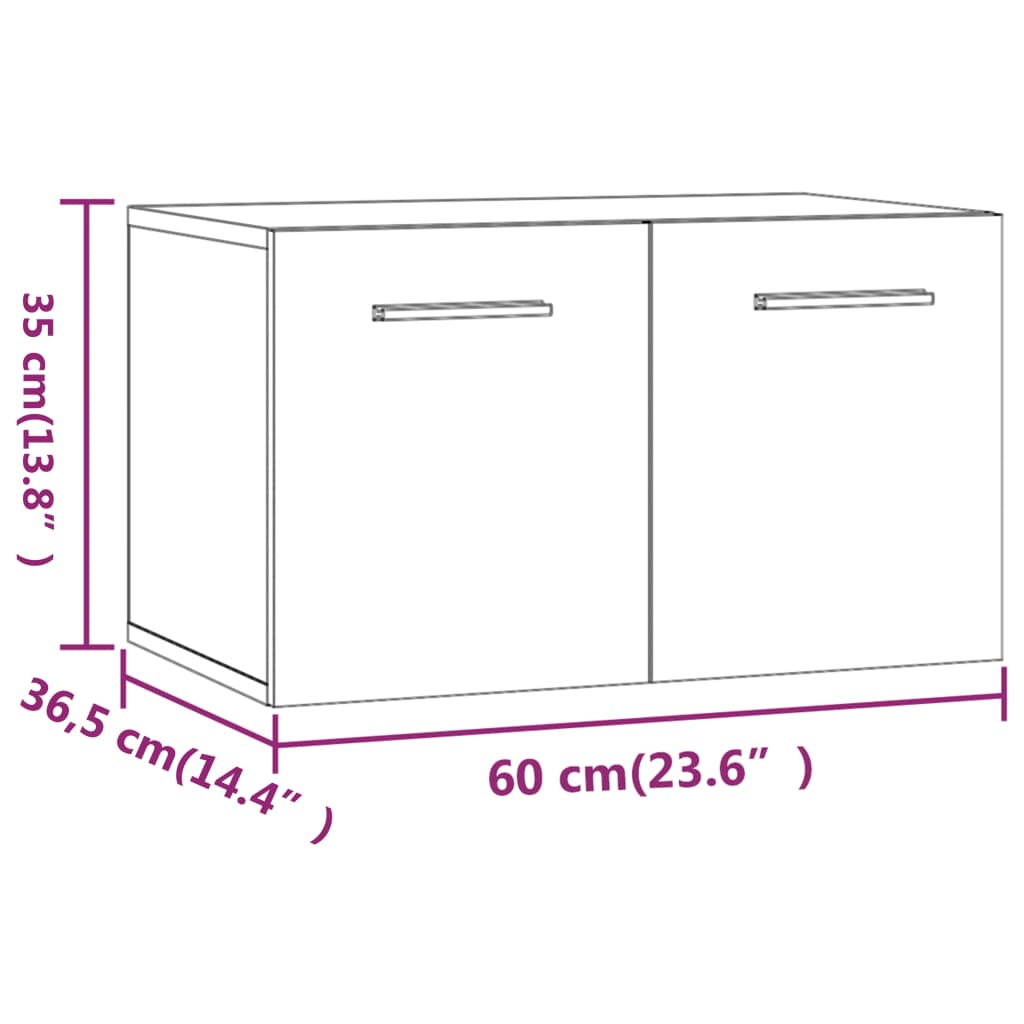 Wandschrank Sonoma-Eiche 60x36,5x35 cm Holzwerkstoff