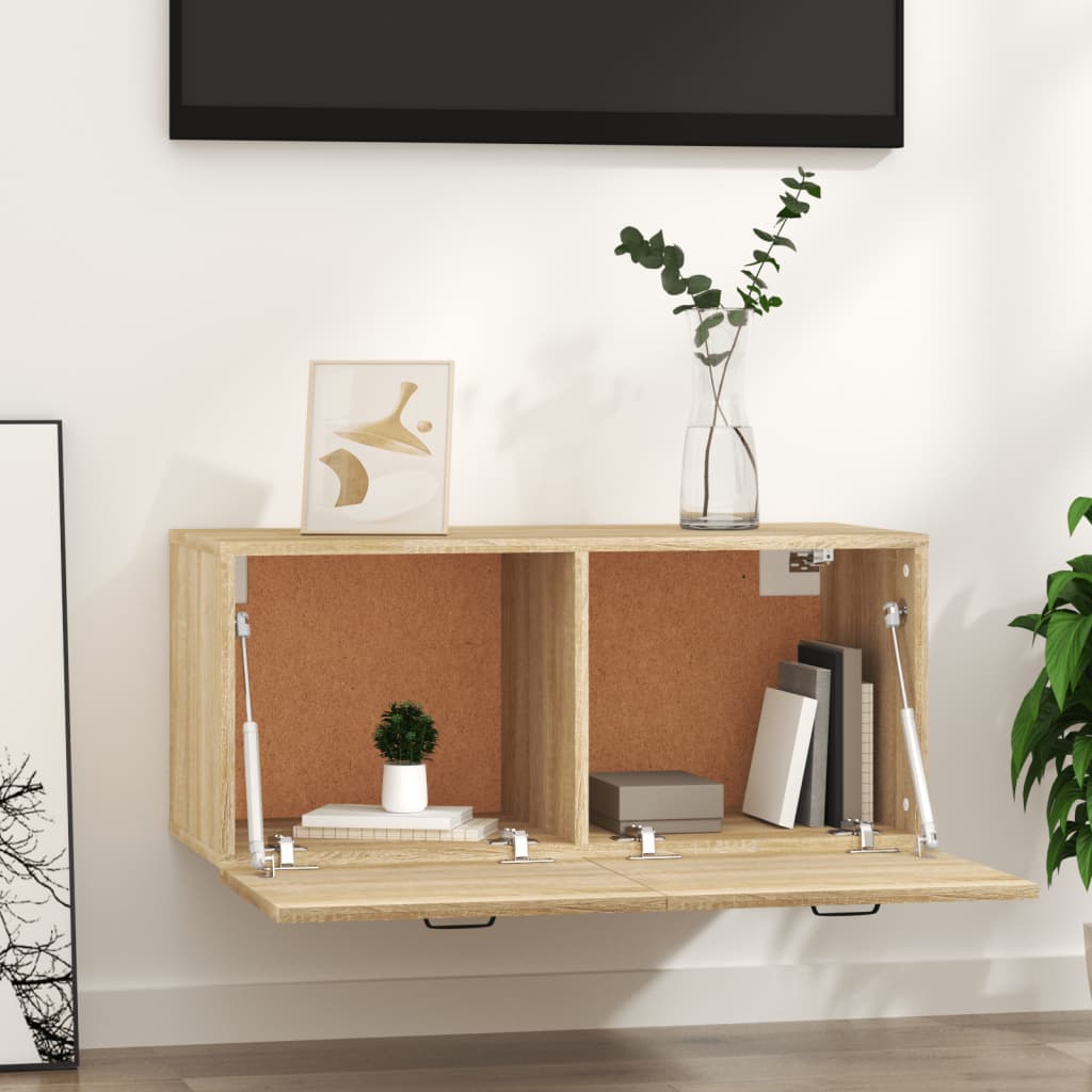 Wandschrank Sonoma-Eiche 80x36,5x35 cm Holzwerkstoff
