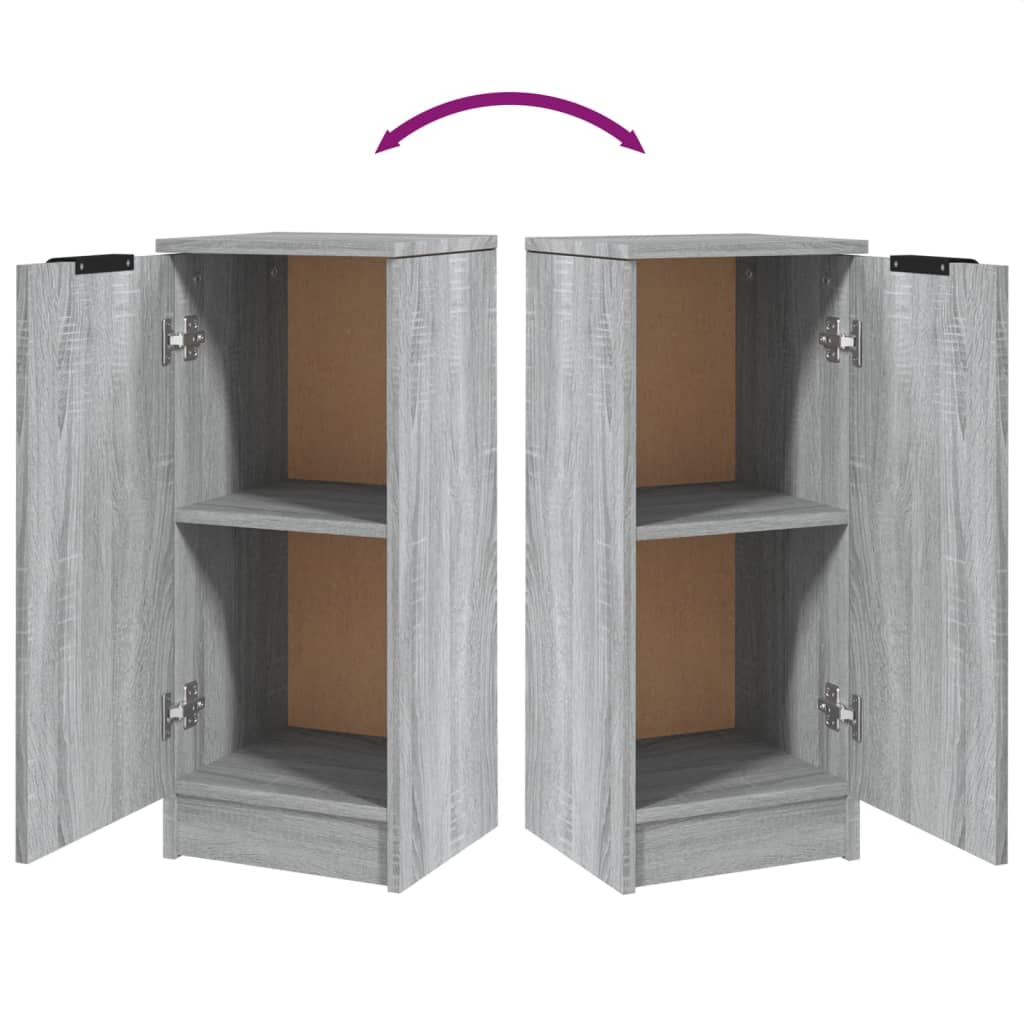 Sideboards 2 Stk. Grau Sonoma 30x30x70 cm Holzwerkstoff