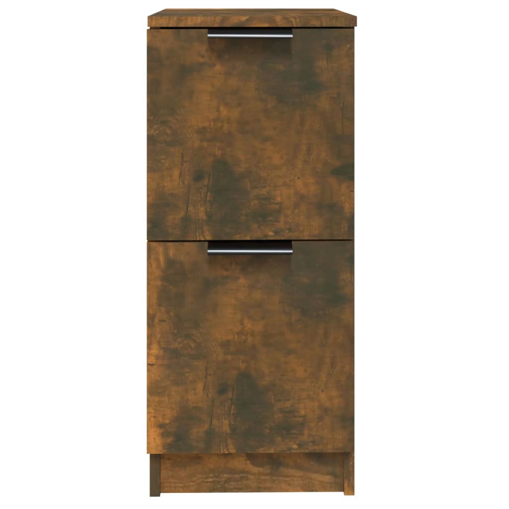 Sideboards 2 Stk. Räuchereiche 30x30x70 cm Holzwerkstoff
