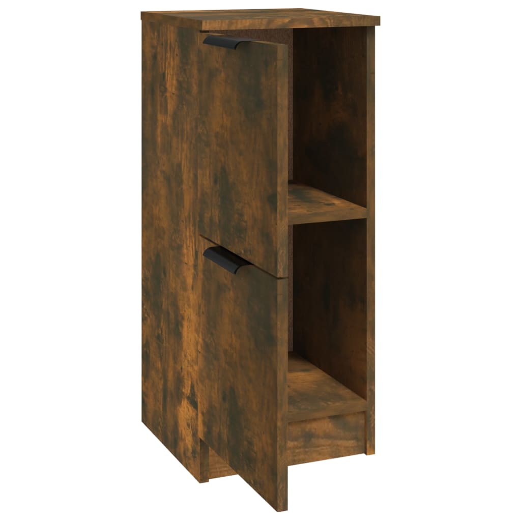 Sideboards 2 Stk. Räuchereiche 30x30x70 cm Holzwerkstoff