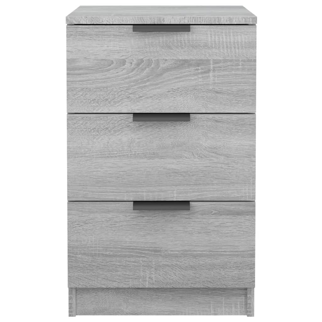 Nachttische 2 Stk. Grau Sonoma 40x36x65 cm