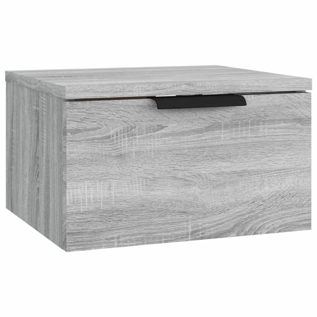 Wand-Nachttisch Grau Sonoma 34x30x20 cm