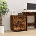 Mobiler Aktenschrank mit Rollen Räuchereiche 45x38x54 cm