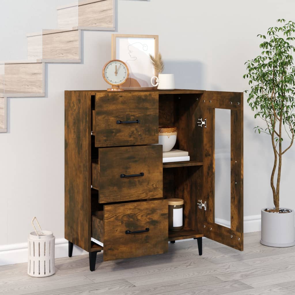 Sideboard Räuchereiche 69,5x34x90 cm Holzwerkstoff