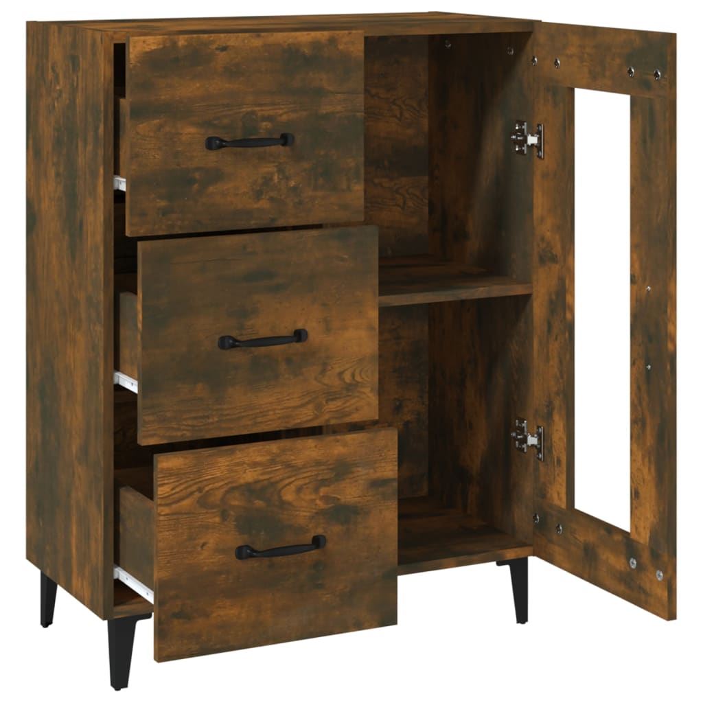 Sideboard Räuchereiche 69,5x34x90 cm Holzwerkstoff