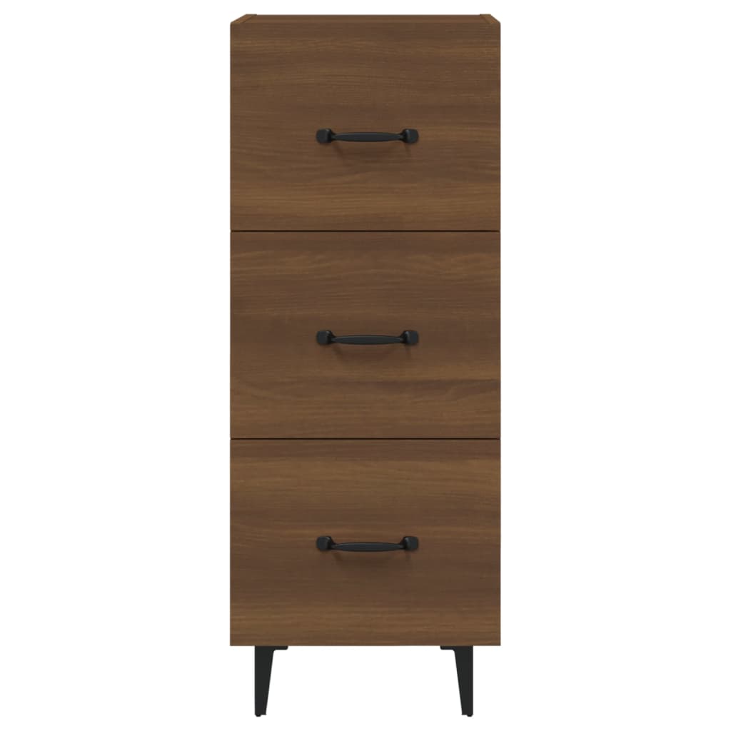 Sideboard Braun Eichen-Optik 34,5x34x90 cm Holzwerkstoff