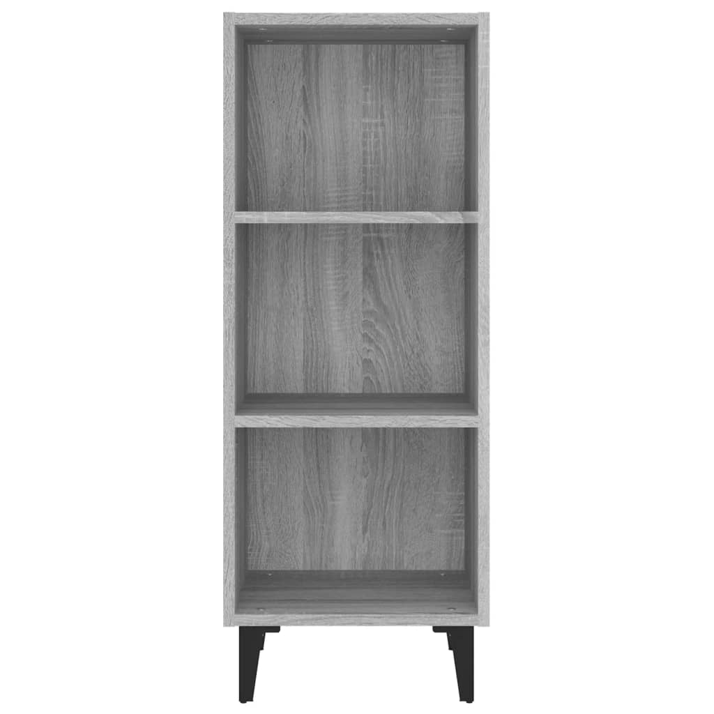 Sideboard Grau Sonoma 34,5x32,5x90 cm Holzwerkstoff