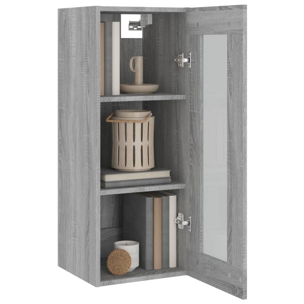 Hängeschrank Grau Sonoma 34,5x34x90 cm