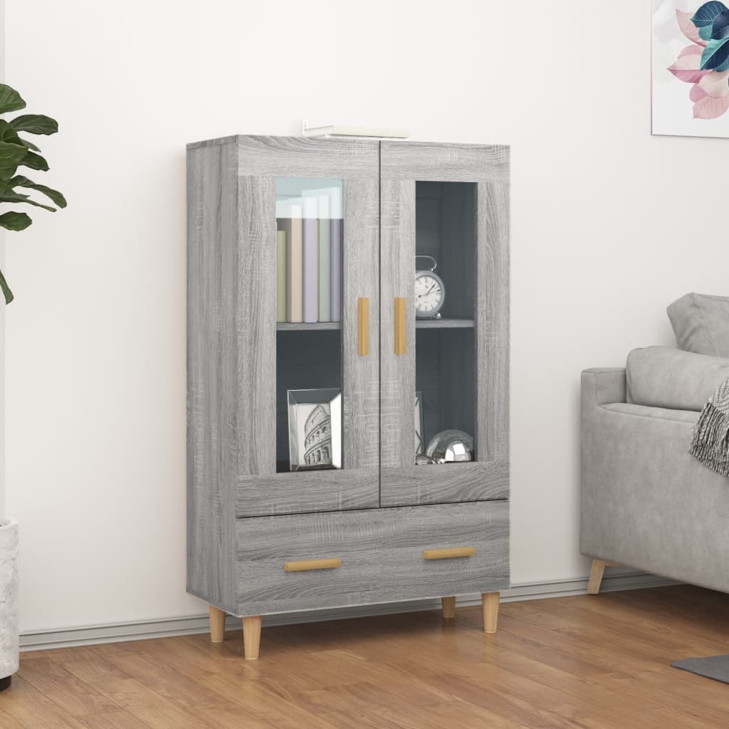 Highboard Grau Sonoma 70x31x115 cm Holzwerkstoff