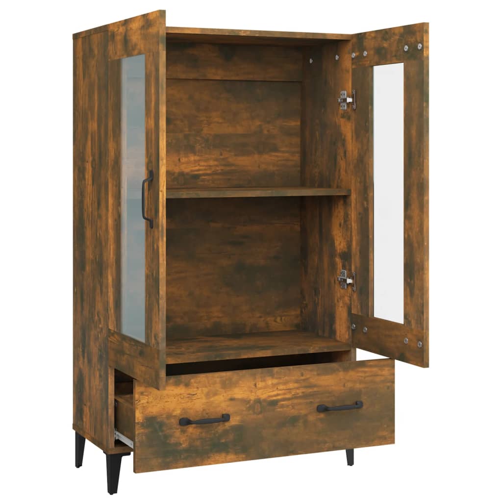 Highboard Räuchereiche 70x31x115 cm Holzwerkstoff