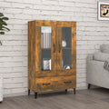 Highboard Räuchereiche 70x31x115 cm Holzwerkstoff
