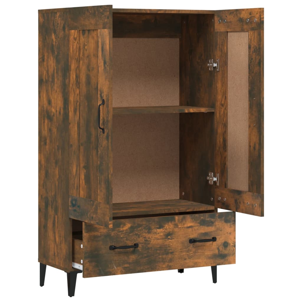 Highboard Räuchereiche 70x31x115 cm Holzwerkstoff