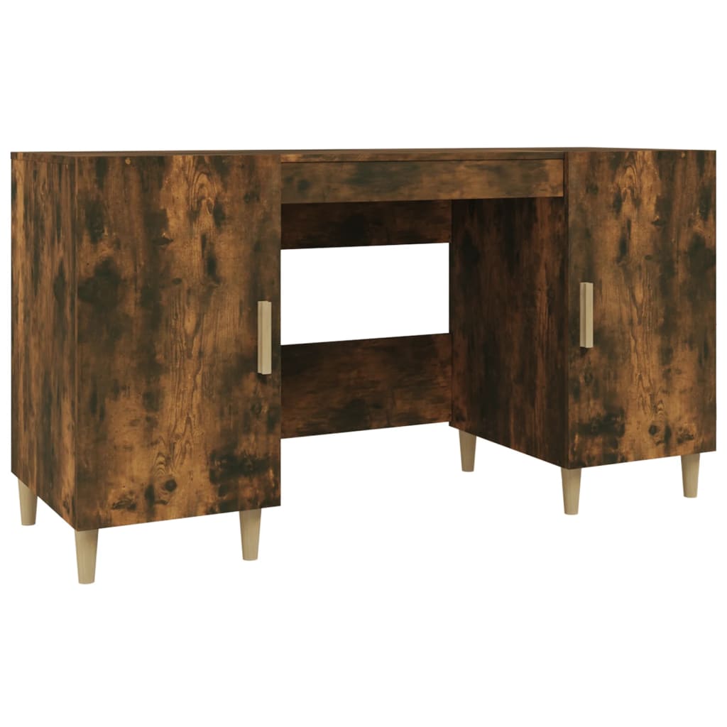 Schreibtisch Räuchereiche 140x50x75 cm Holzwerkstoff