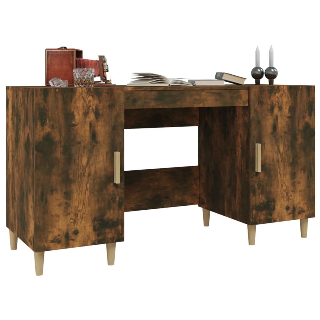 Schreibtisch Räuchereiche 140x50x75 cm Holzwerkstoff