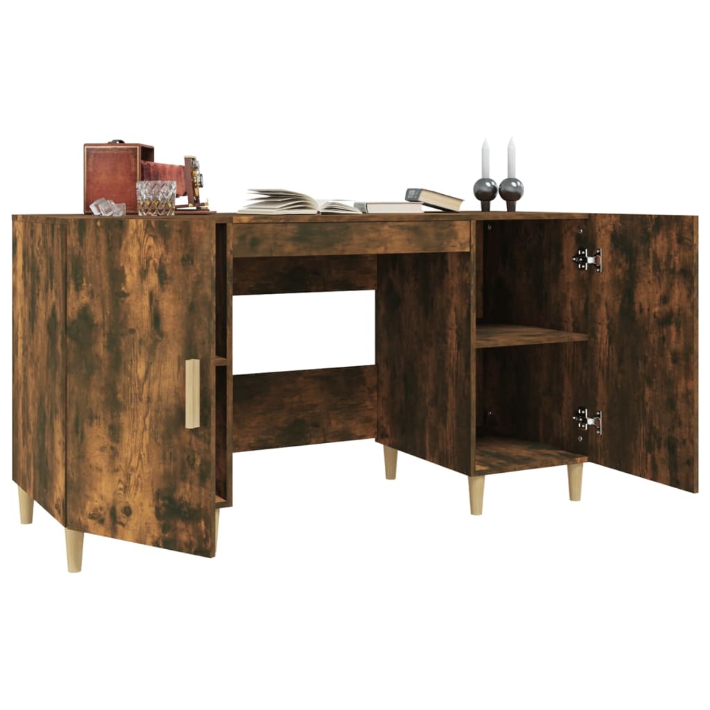 Schreibtisch Räuchereiche 140x50x75 cm Holzwerkstoff