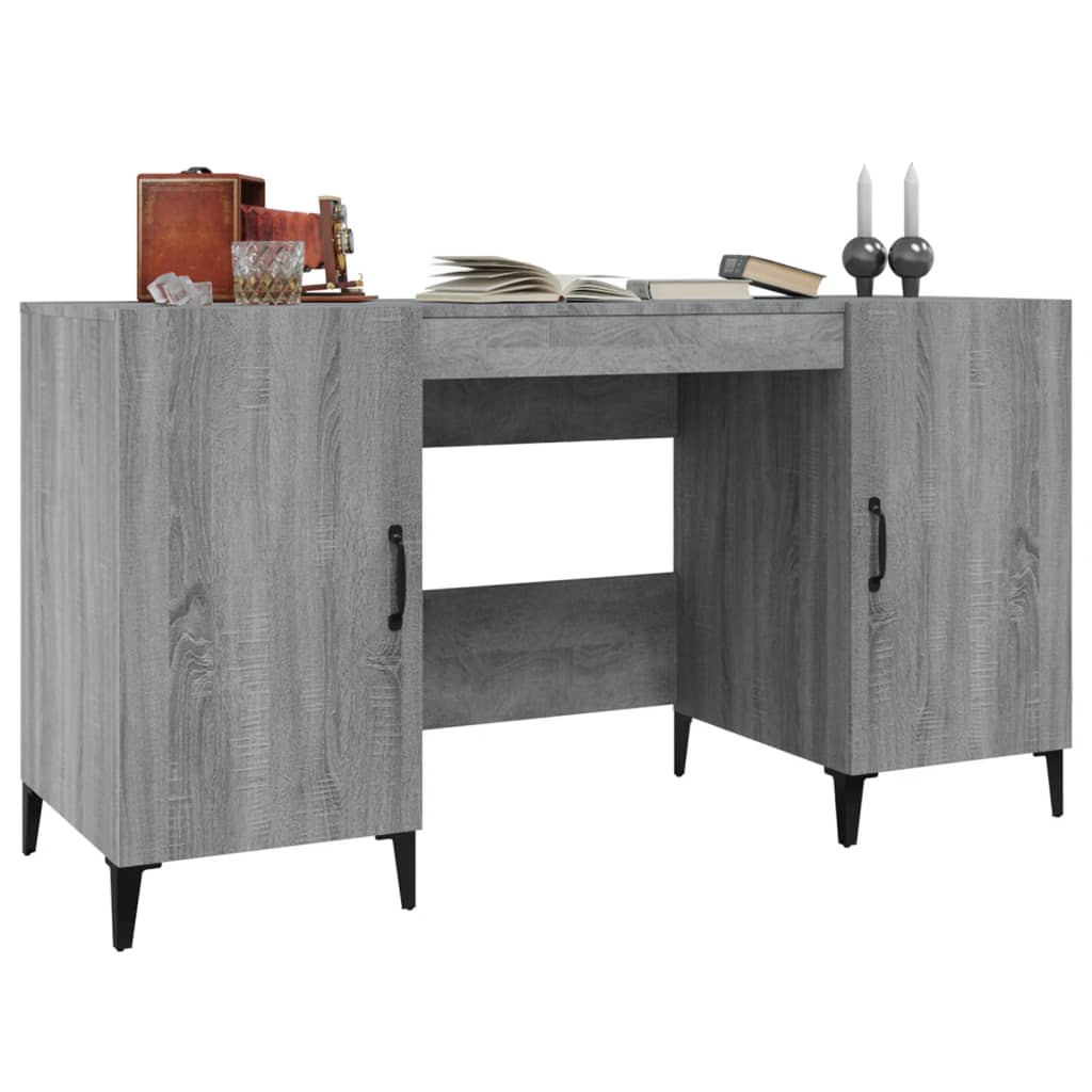 Schreibtisch Grau Sonoma 140x50x75 cm Holzwerkstoff